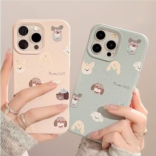 Simple Puppy Print Mobile Phone Case - iPhone 16 / iPhone 15 / iPhone 14 / iPhone 13 / iPhone 12