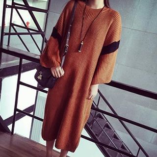 Eva Fashion Chunky Colour Block Knit Dress