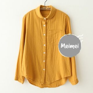Meimei Plain Linen Shirt