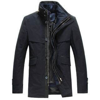 Lovi Stand Collar Single Breasted Trench Jacket