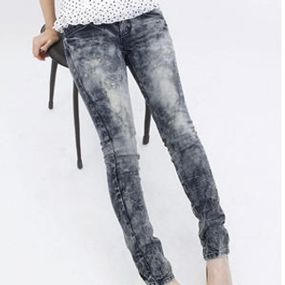 Acid-Washed Skinny Jeans
