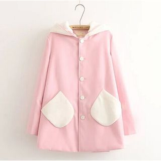 Moricode Bunny Ear Accent Hooded Jacket
