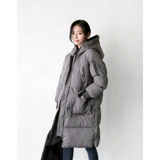 UPTOWNHOLIC Zip-Detail Padded Coat