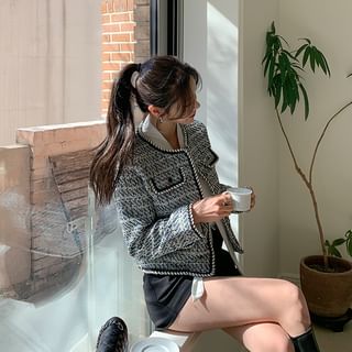 Flap-Front Tweed Jacket