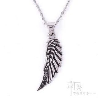 Trend Cool Titanium Feather Necklace