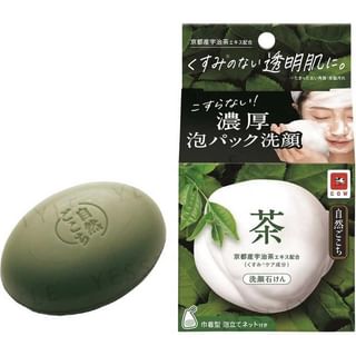 Cow Brand Soap - Natural Goto Green Tea Face Wash Soap 80g