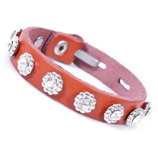 KINNO Studded Genuine Leather Bracelet