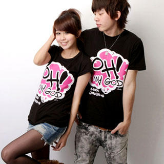 "OH! MY GOD" Print T-Shirt