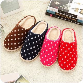 Desu Star Printed Fleece-lined Slippers