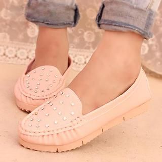 IYATO Rhinestone Loafers