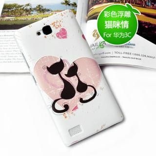 Kindtoy Cats Print Huawei Honor 3C Case