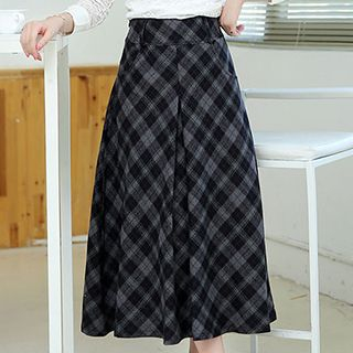 Romantica Maxi Plaid Skirt