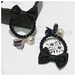 Miss Max Faux Pearl Bow Hair Tie