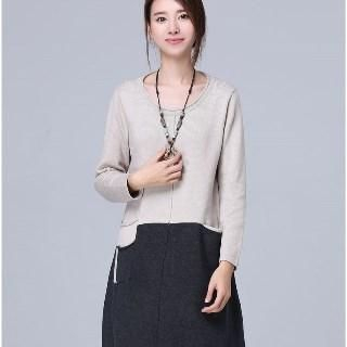 Romantica Color-Block Sweater Dress