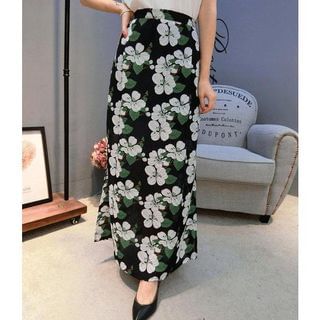 Sienne Floral Print Maxi Chiffon Skirt