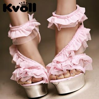 Picture of Kvoll Ruffle Platform Sandals 1022906368 (Sandals, Kvoll Shoes, China Shoes, Womens Shoes, Womens Sandals)