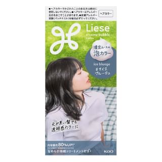 Kao - Liese Creamy Bubble Hair Color For Black Hair Ice Bluege - 115Ml