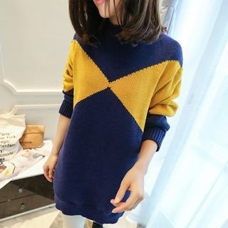 rumanka Argyle-Print Knit Sweater
