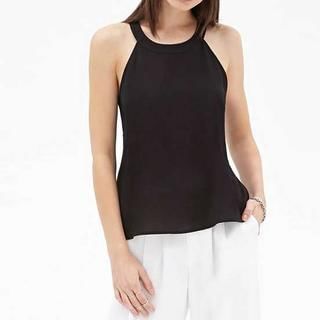 Richcoco Open Back Sleeveless Top