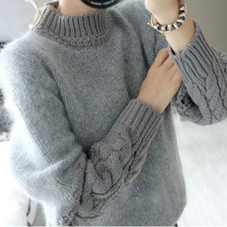 Athena Furry Panel Sweater