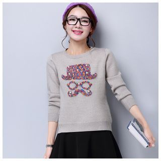 Mistee Beaded Pattern Sweater