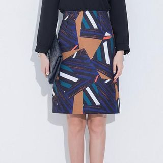 LROSEY Patterned Pencil Skirt