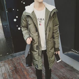 MEING Hooded Padded Long Jacket