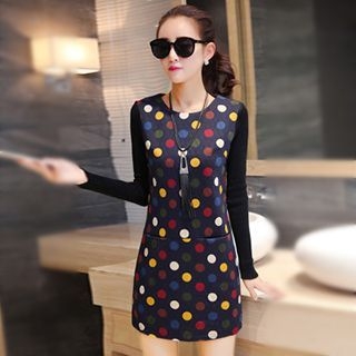 lilygirl Long-Sleeve Patterned Dress