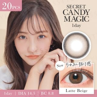 Candy Magic - Secret Candy Magic 1 Day Color Lens Latte Beige 20 pcs P-4.25 (20 pcs)