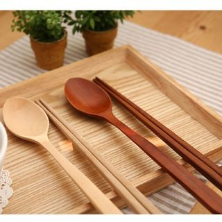 iswas Wooden Spoon Chopstick Set