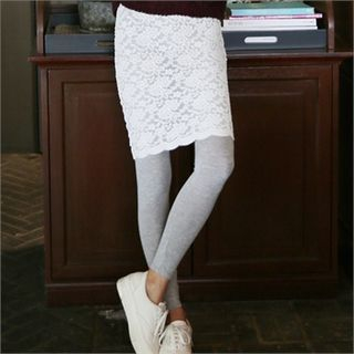 Koo Inset Lace Skirt Leggings