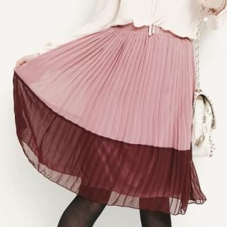 Accordion-Pleat Chiffon Skirt