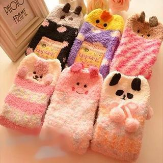 Miya Animal Fleece Socks