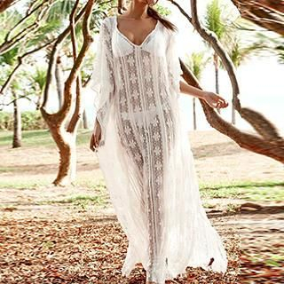 Sunset Hours Lace Maxi Cover-Up Dress