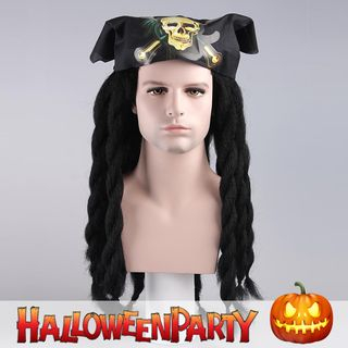 Party Wigs HalloweenPartyOnline - Pirate Deep Black - One Size