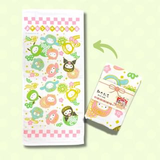 Sanrio Characters Japanese Style Daruma Doll Print Towel (H34ÃW72cm) Approx.H340ÃW720mm