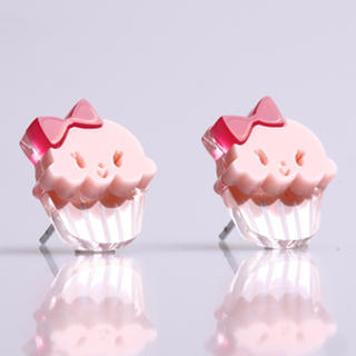 Sweet & Co. Miss Cupcake Strawberry Stud Silver Earrings