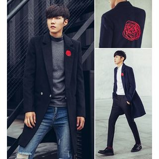 MRCYC Notched-Lapel Wool Blend Embroidered Coat