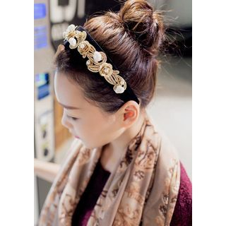 Bao Style Faux Pearl Lace Hair Band