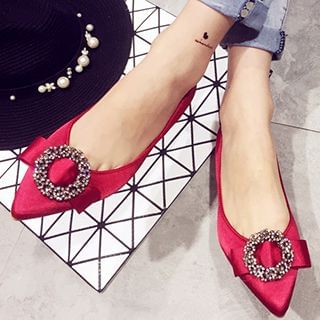 Crystella Rhinestone Pointy Flats