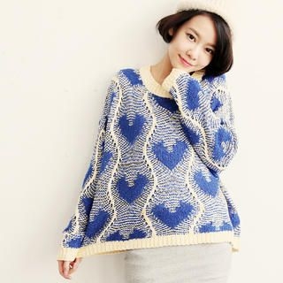 Tokyo Fashion Heart-Pattern Sweater