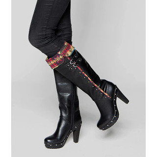 yeswalker Trim Faux Leather Boots