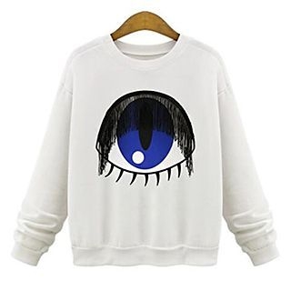 Hazie Eye Print Fringe Pullover