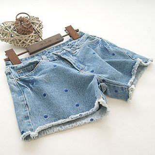 BACKSTREET Dotted Denim Shorts