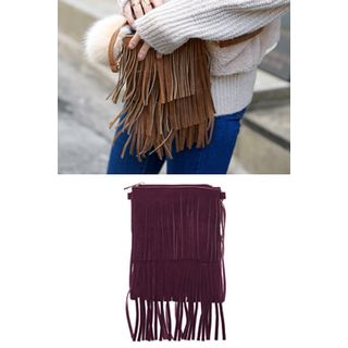 migunstyle Fringed Faux-Suede Shoulder Bag