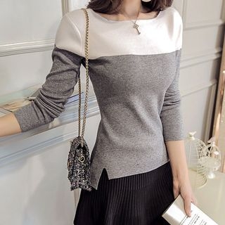 anzoveve Color-Block Knit Top