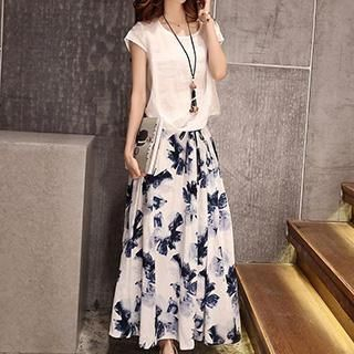 Romantica Set: Top + Floral Skirt