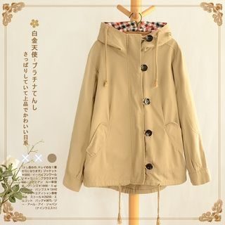 Angel Love Hooded Buttoned Jacket
