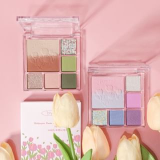 Biya - Tulip Embossed Gradient Eyeshadow Palette - 4 Types 101# Wild Tulip - 11G