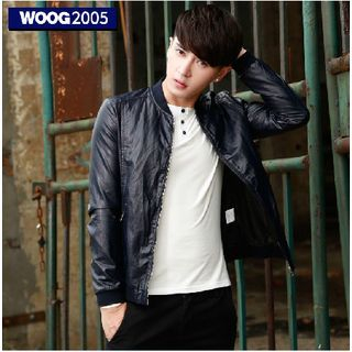 WOOG Faux Leather Zip Jacket